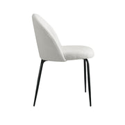 Lyndon Bouclé Dining Chair Set of 2 – White