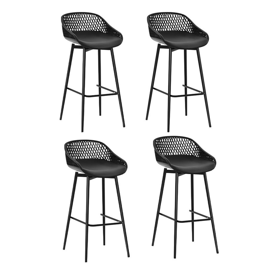 Crescent Metal Gas-Lift Bar Stool – Black