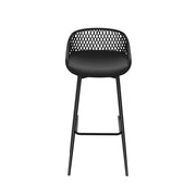 Crescent Metal Gas-Lift Bar Stool – Black