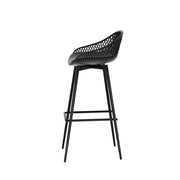 Crescent Metal Gas-Lift Bar Stool – Black