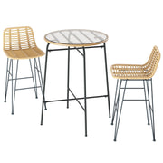 Grafton Wicker Outdoor Bistro Set – Brown