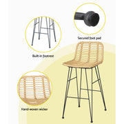 Grafton Wicker Outdoor Bistro Set – Brown