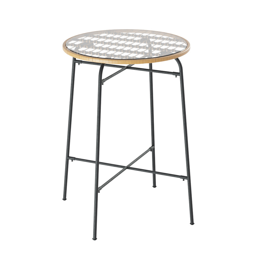 Hampton Wicker Outdoor Bar Table – Beige