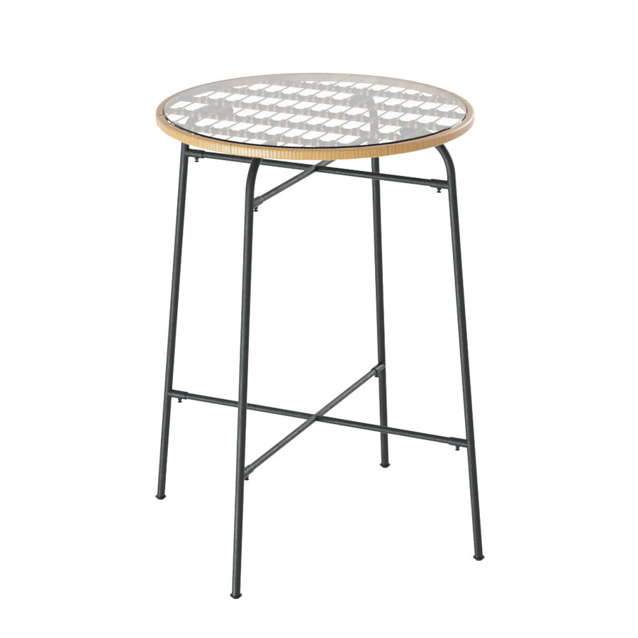 Hampton Wicker Outdoor Bar Table – Beige