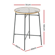 Hampton Wicker Outdoor Bar Table – Beige