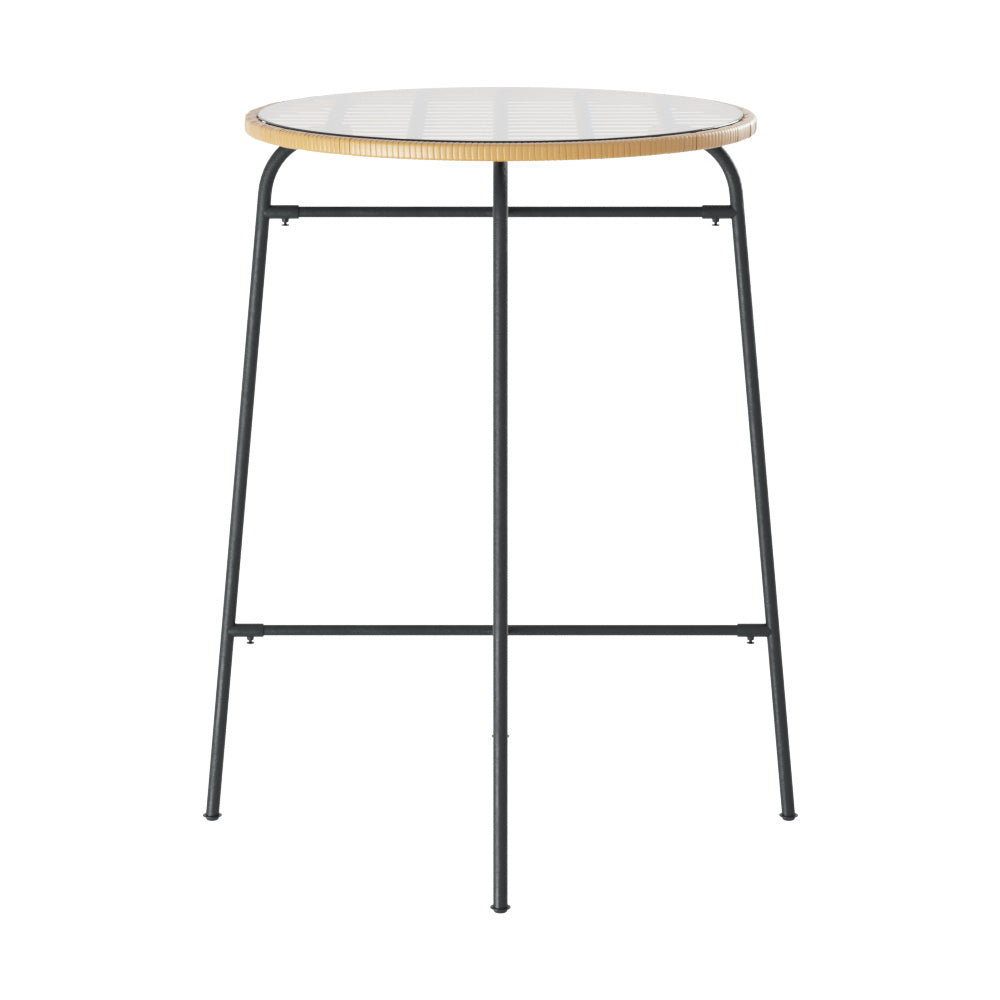 Hampton Wicker Outdoor Bar Table – Beige