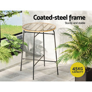 Hampton Wicker Outdoor Bar Table – Beige