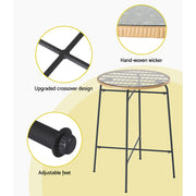 Hampton Wicker Outdoor Bar Table – Beige