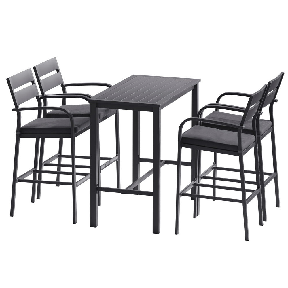 Brooklyn Outdoor Bistro Set – Dark Grey