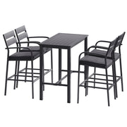 Brooklyn Outdoor Bistro Set – Dark Grey
