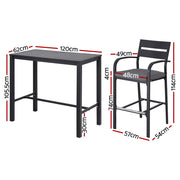 Brooklyn Outdoor Bistro Set – Dark Grey