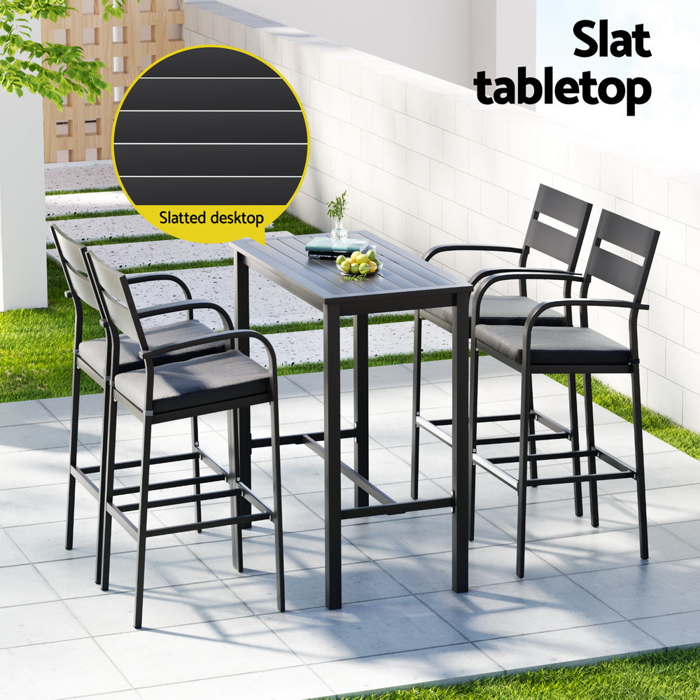 Brooklyn Outdoor Bistro Set – Dark Grey