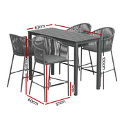 Halston Outdoor Bistro Set – Black