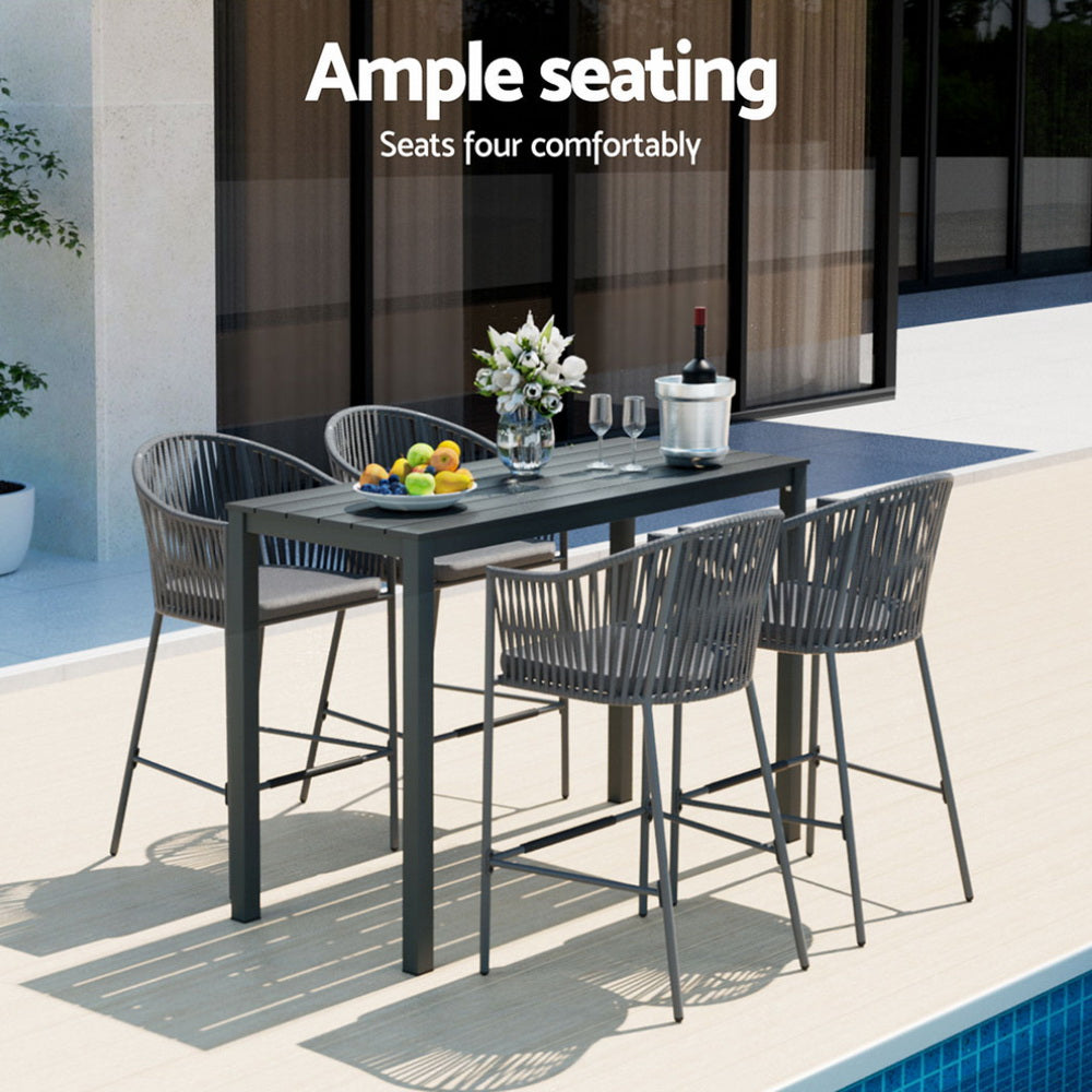 Halston Outdoor Bistro Set – Black