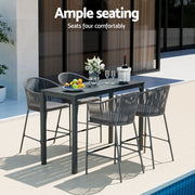 Halston Outdoor Bistro Set – Black