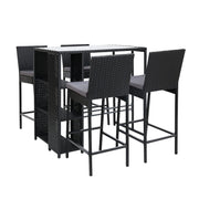 Ingram Wicker Outdoor Bistro Set – Grey