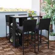 Ingram Wicker Outdoor Bistro Set – Grey