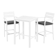 Weather-Resistant Outdoor Bistro Set – White