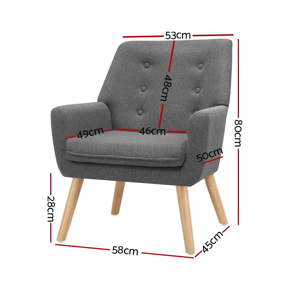 Briar Fabric Dining Armchair – Grey