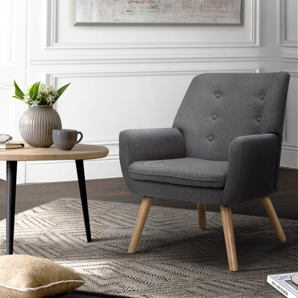 Briar Fabric Dining Armchair – Grey