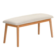 Leighton Fabric Dining Bench – Beige