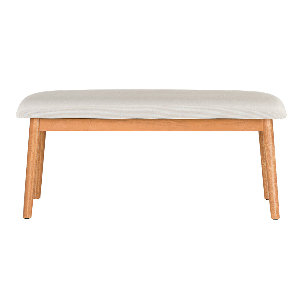 Leighton Fabric Dining Bench – Beige