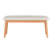 Leighton Fabric Dining Bench – Beige