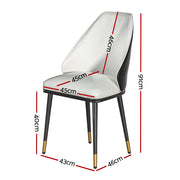 Lumi PU Leather Dining Chair Set of 2 – Beige