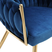Logan Velvet Dining Chair – Blue