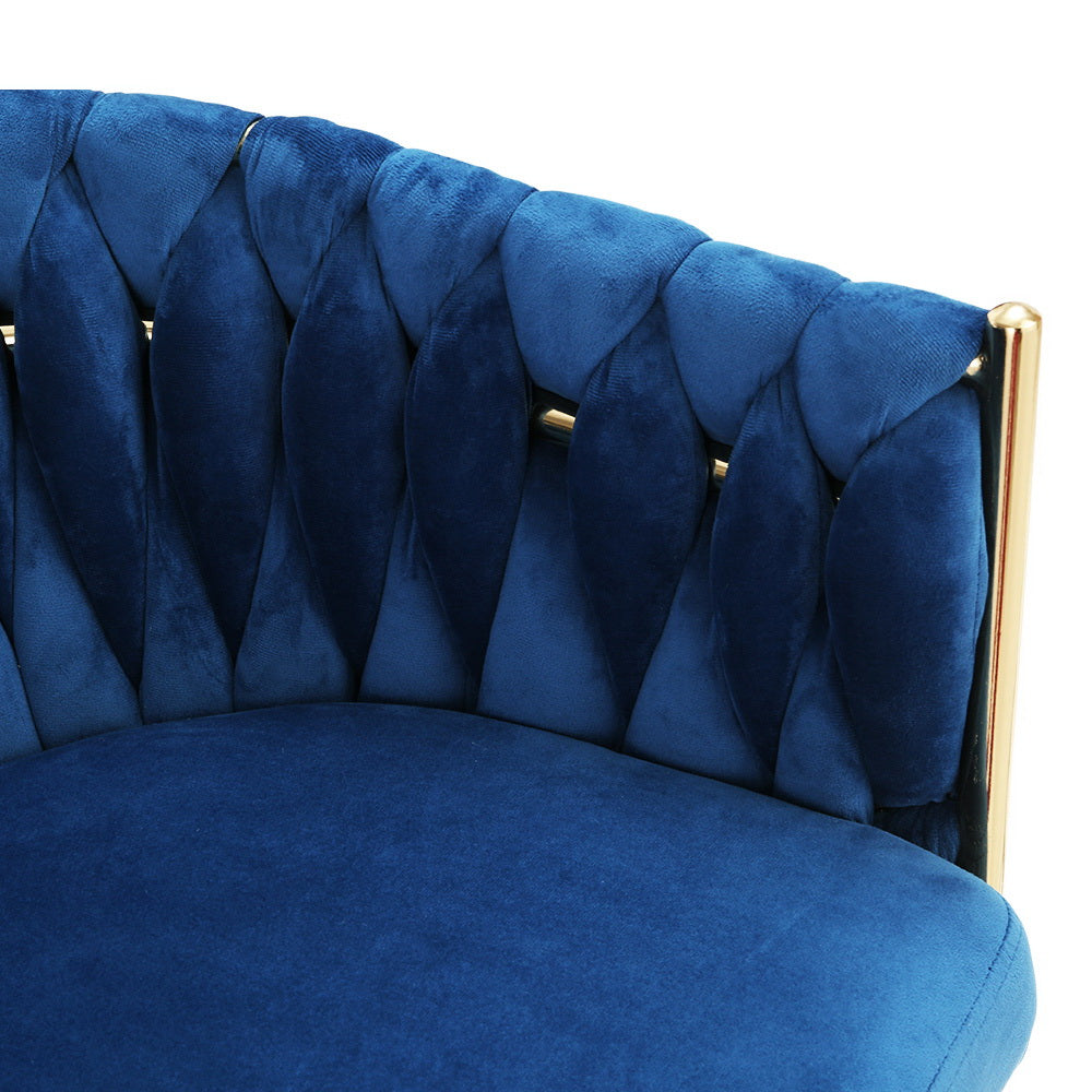 Logan Velvet Dining Chair – Blue