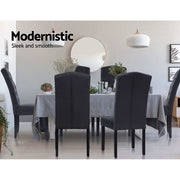Olsen Fabric Dining Chair Set of 2 – Dark Grey