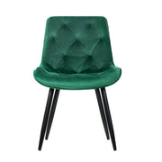Salem Velvet Dining Chair Set of 2 – Green