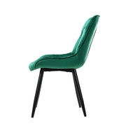 Salem Velvet Dining Chair Set of 2 – Green
