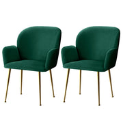 Ridley Velvet Dining Chair Set of 2 – Green