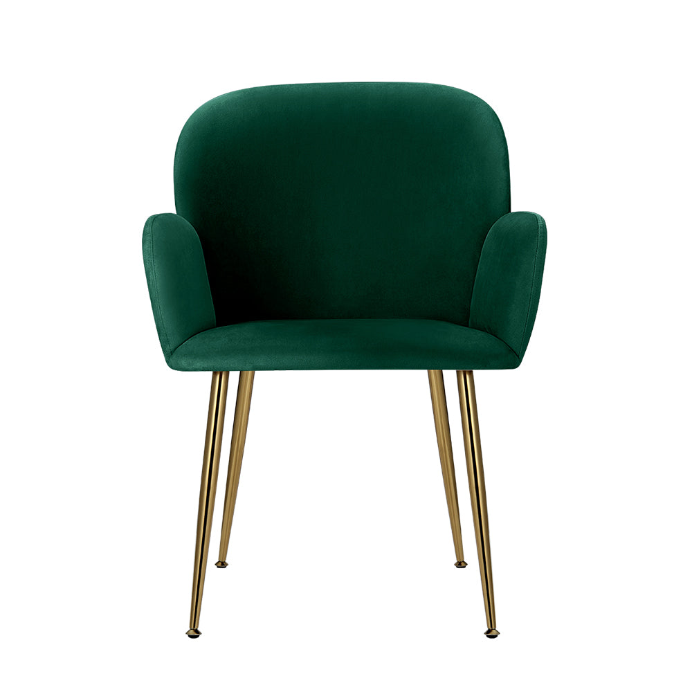 Ridley Velvet Dining Chair Set of 2 – Green