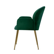 Ridley Velvet Dining Chair Set of 2 – Green