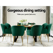 Ridley Velvet Dining Chair Set of 2 – Green