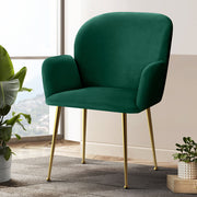 Ridley Velvet Dining Chair Set of 2 – Green
