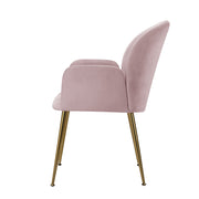 Ridley Velvet Dining Chair Set of 2 – Pink
