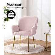 Ridley Velvet Dining Chair Set of 2 – Pink