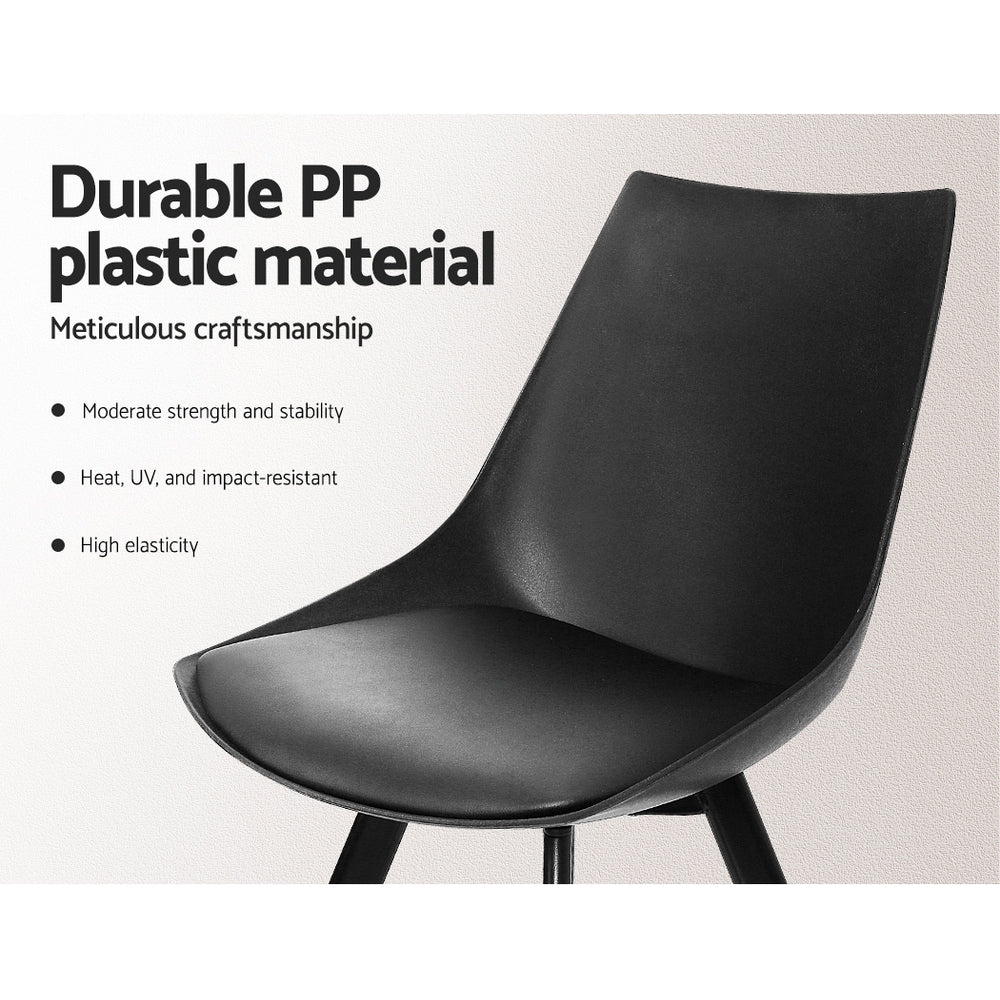 Shiloh PU Leather Dining Chair Set of 2 – Black
