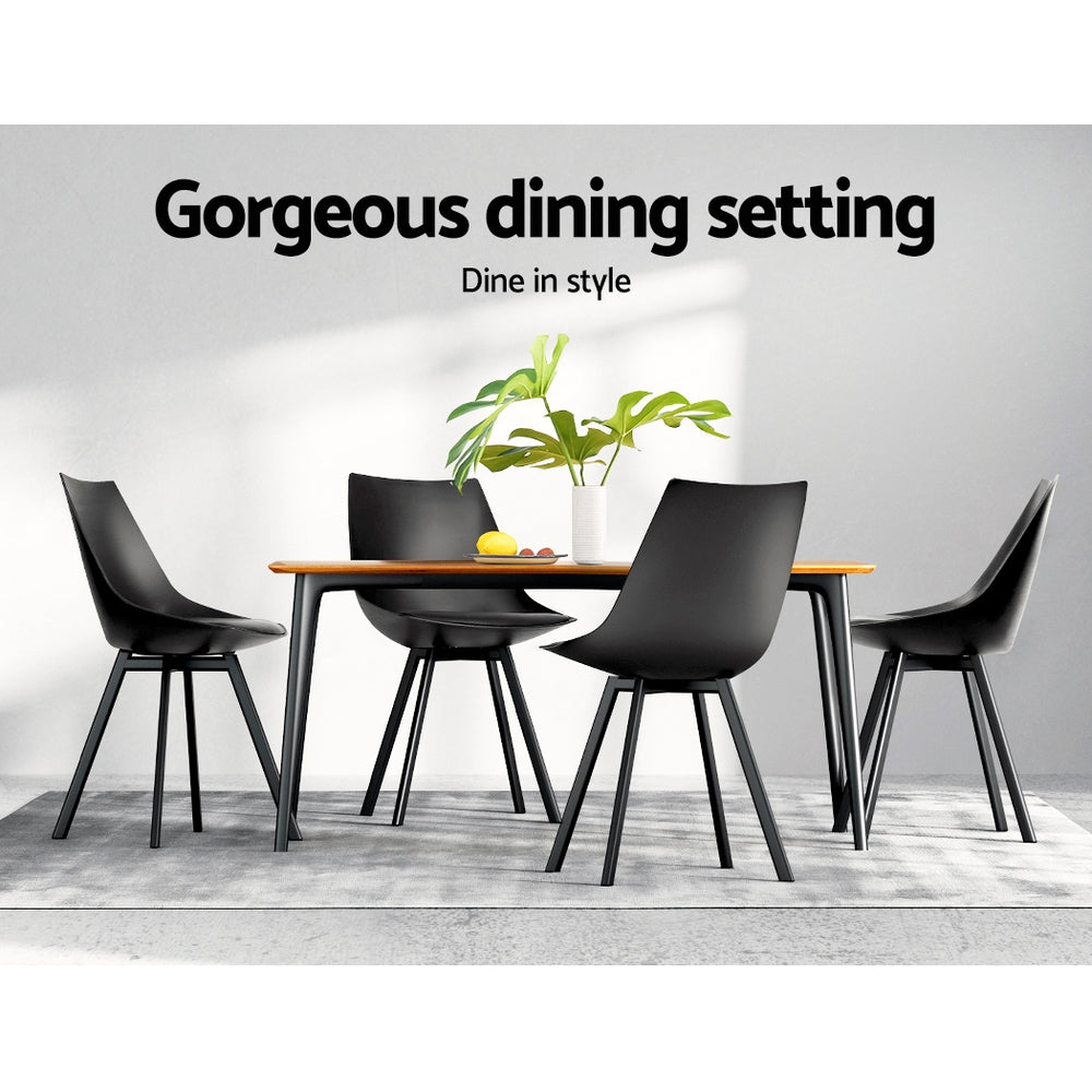 Shiloh PU Leather Dining Chair Set of 2 – Black