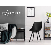 Shiloh PU Leather Dining Chair Set of 2 – Black