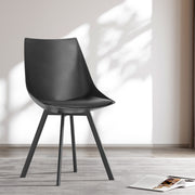 Shiloh PU Leather Dining Chair Set of 2 – Black