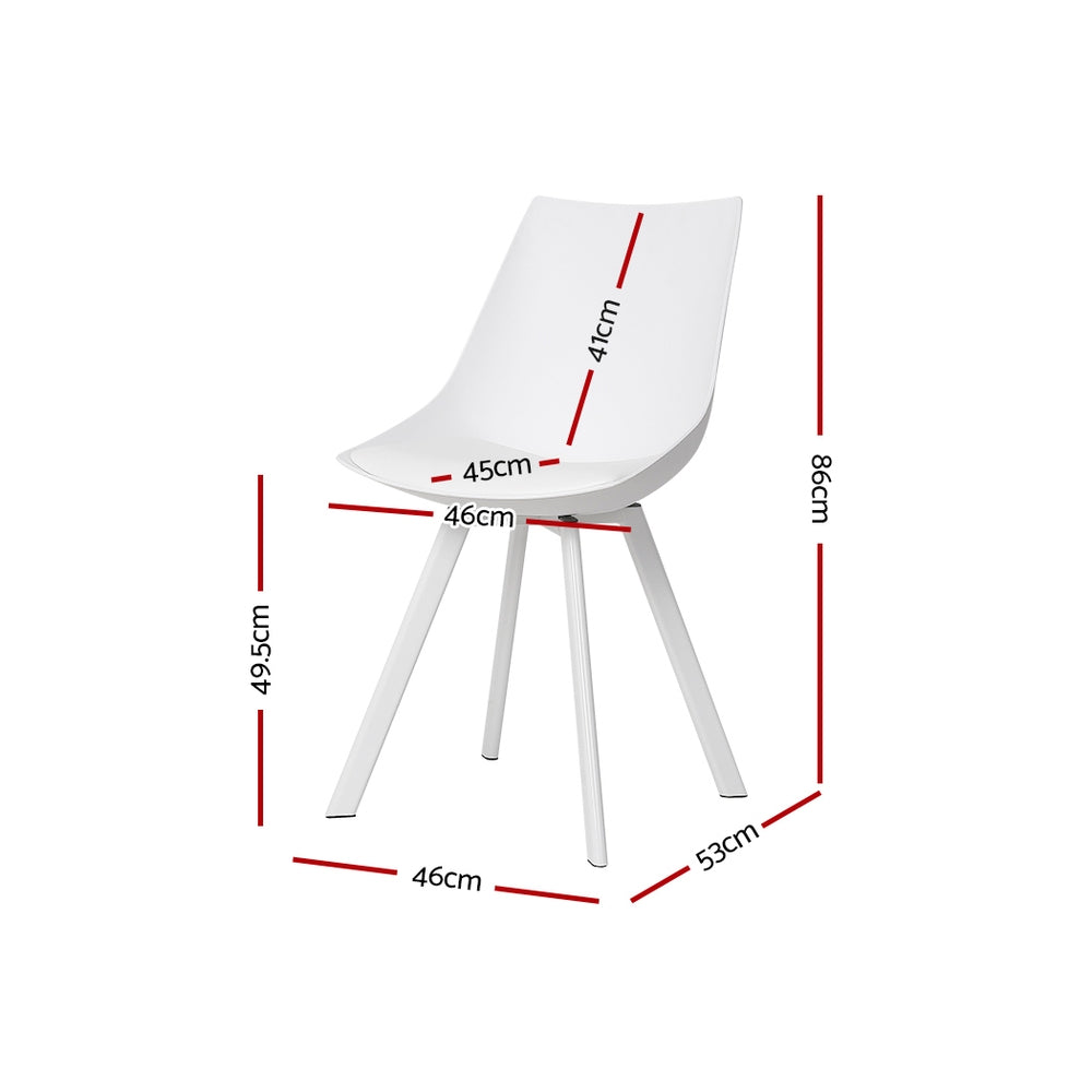 Shiloh PU Leather Dining Chair Set of 2 – White