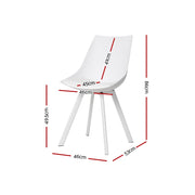 Shiloh PU Leather Dining Chair Set of 2 – White