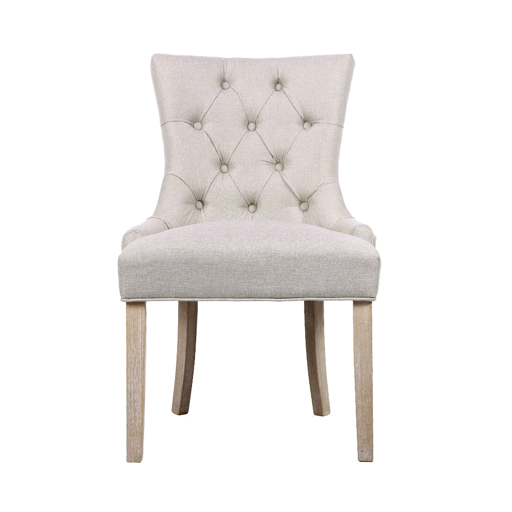 Norris Fabric Dining Chair Set of 2 – Beige