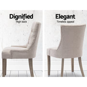 Norris Fabric Dining Chair Set of 2 – Beige