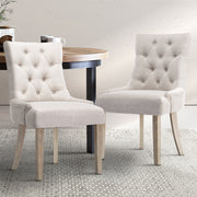 Norris Fabric Dining Chair Set of 2 – Beige