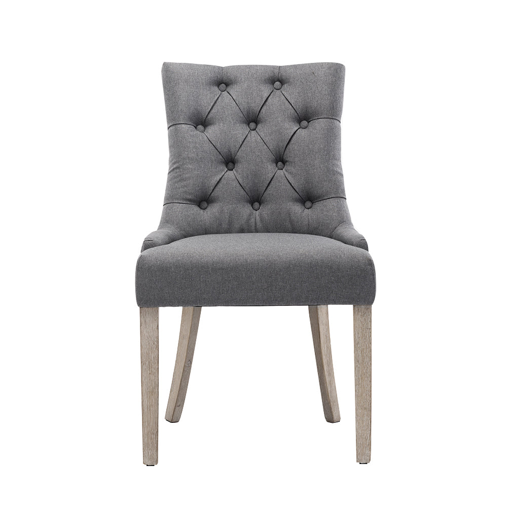 Norris Fabric Dining Chair Set of 2 – Grey
